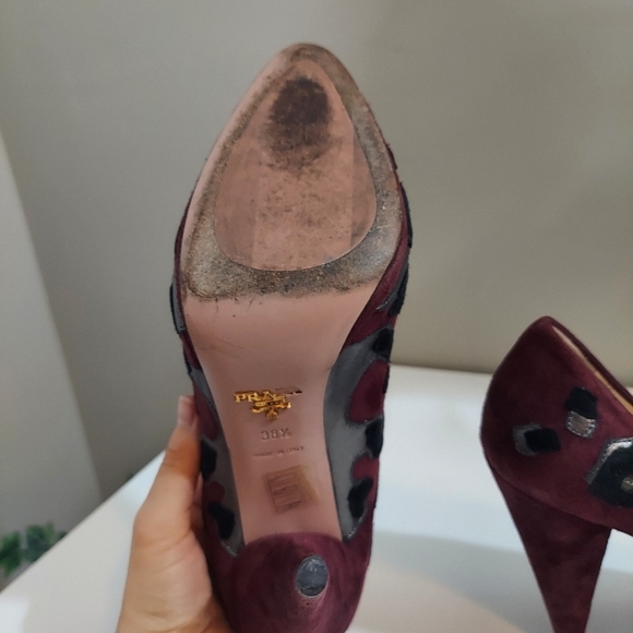 Prada Leopard Print Heels Pumps Size 38.5 - Picture 7 of 13